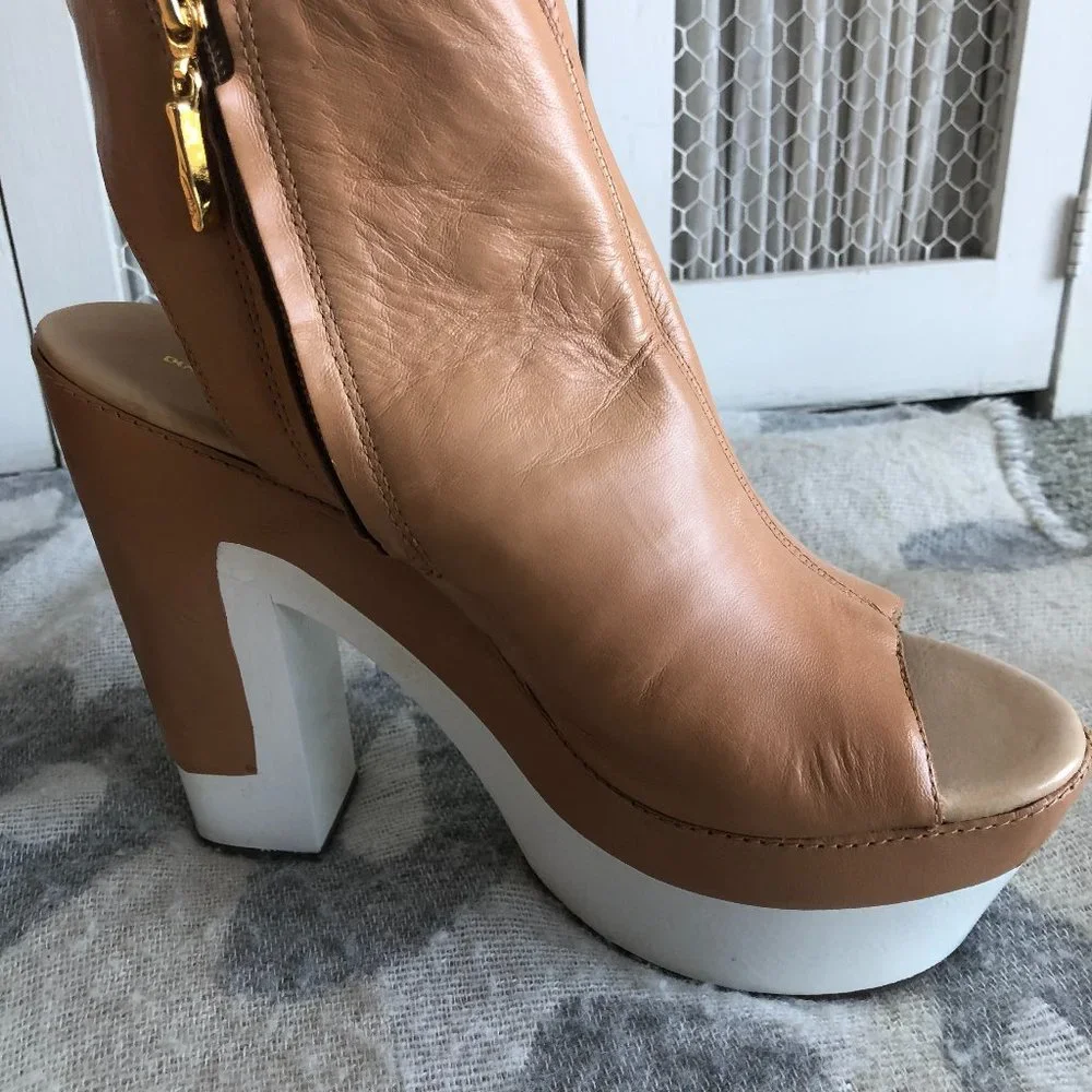 DVF Peep Toe Booties